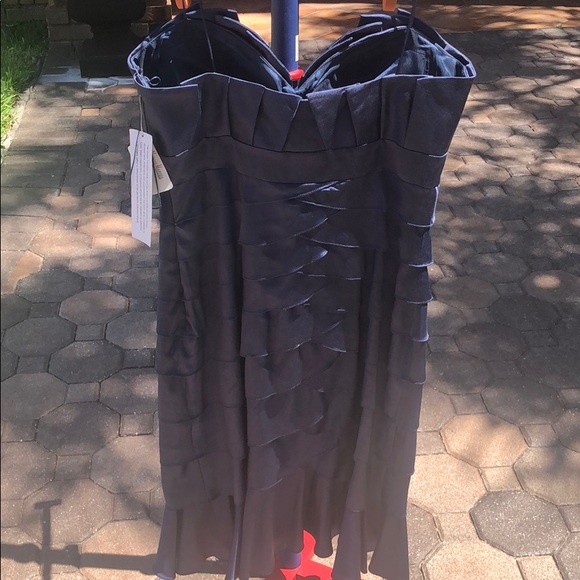 Aiden Mattox Navy Blue Silk Ruffled Dress!! - Picture 5 of 8